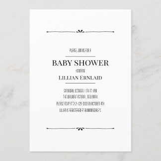 Modern cute simple gender neutral baby shower invitation