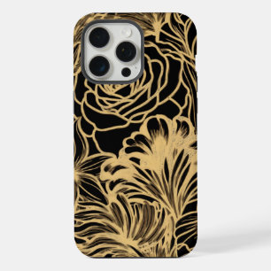 Modern cute  simple glittery florals  iPhone 15 pro max case