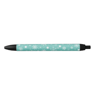 Modern Cute snowflakes pattern Black Ink Pen