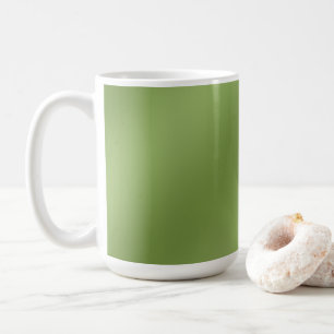 Modern cute Solid Green gradient Wave pattern Coffee Mug