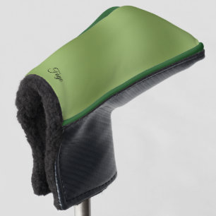 Modern cute Solid Green gradient Wave pattern Golf Head Cover