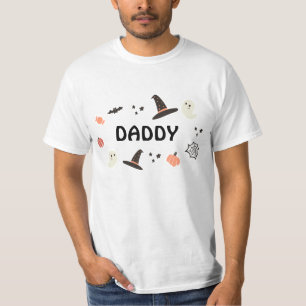 Modern Cute Spooky One Halloween Birthday Daddy T-Shirt