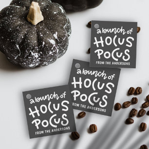 Modern Cute Typography Hocus Pocus Halloween Favour Tags