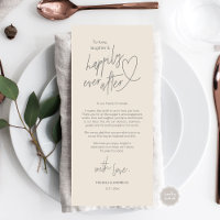 Modern cute, Wedding Place Setting Thank You Card
