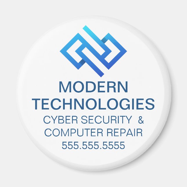 Modern Cyber Security Computer Technology Company Magnet (Front)