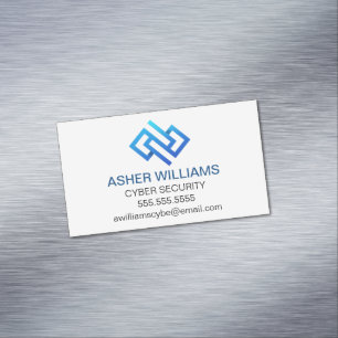 Modern Cyber Security Computer Technology Magnetic Business Card