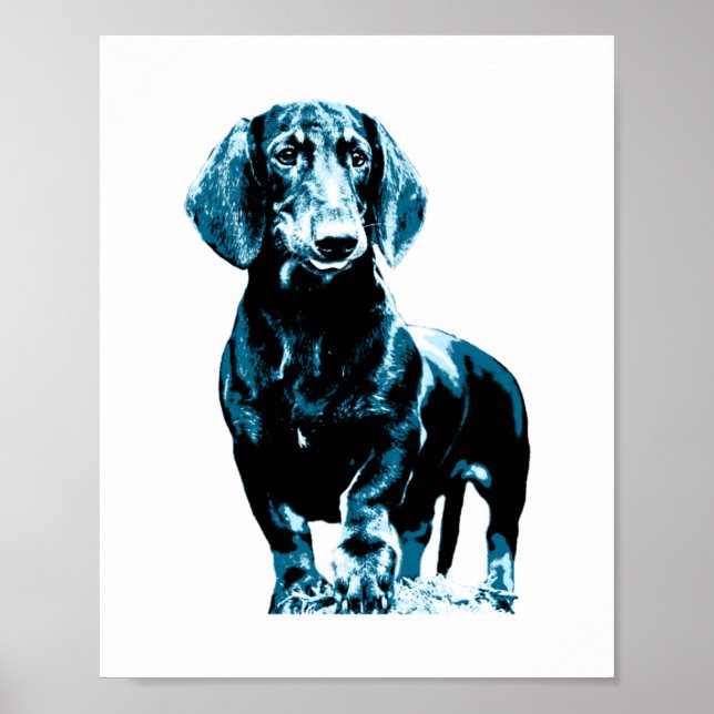 Modern dachshund design   poster (Front)