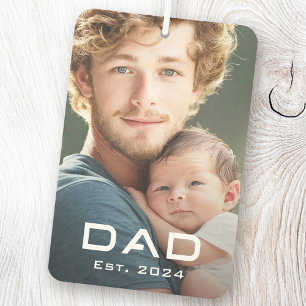 Modern dad est year father's day new baby photo air freshener