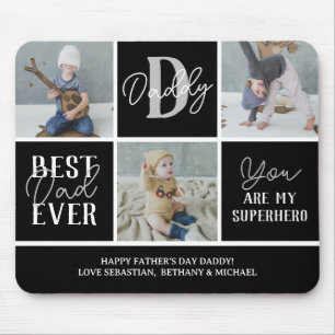 Modern Dad Father's Day Photo Collage Mouse Pad