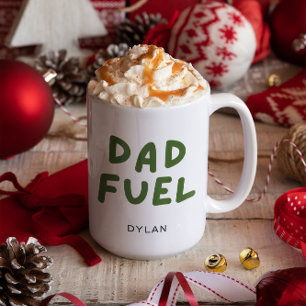 Modern Dad Fuel Personalized Gift for Dad Two-Tone Coffee Mug
