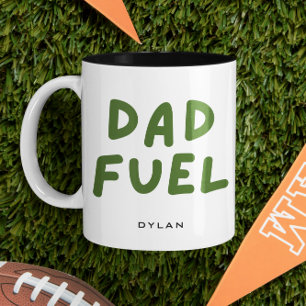 Modern Dad Fuel Personalized Gift for Dad Two-Tone Coffee Mug