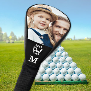 Modern Dad Personalized Monogram & Photo Golfer Golf Head Cover