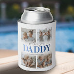 Modern Dad Photo Collage Can Cooler<br><div class="desc">Personalized father's day can cooler featuring a 4 family photo collage of the children,  the words "we love you daddy" in a trendy blue gradient font,  and the kids names.</div>