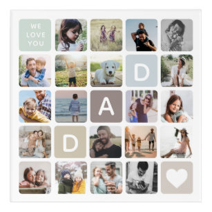 Modern Dad Photo Collage Father's Day Family Love Acrylic Print