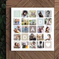 Modern Dad Photo Collage Father's Day Family Love