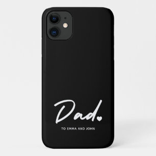 Modern Dad Script Kid's Name  iPhone 11 Case