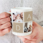 Modern Daddy Photo Collage Custom Giant Coffee Mug<br><div class="desc">Customize this mug with your own photos and give it as a gift!!</div>