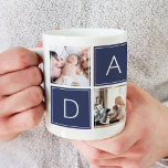 Modern Daddy Photo Collage Custom Giant Coffee Mug<br><div class="desc">Customize this mug with your own photos and give it as a gift!!</div>