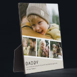 Modern Daddy Photo Strip Collage Plaque<br><div class="desc">Surprise Dad with a modern photo collage plaque that showcases your favourite memories in a sleek strip layered over a larger photograph. Personalize with custom text for a one-of-a-kind Father's Day or birthday gift he will cherish. Shop now to give Dad a keepsake smile this year.</div>