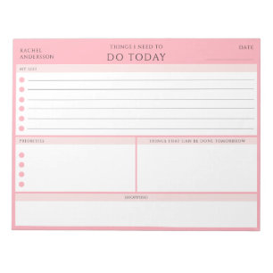 Modern Daily Reminders To Do Lists Notepad