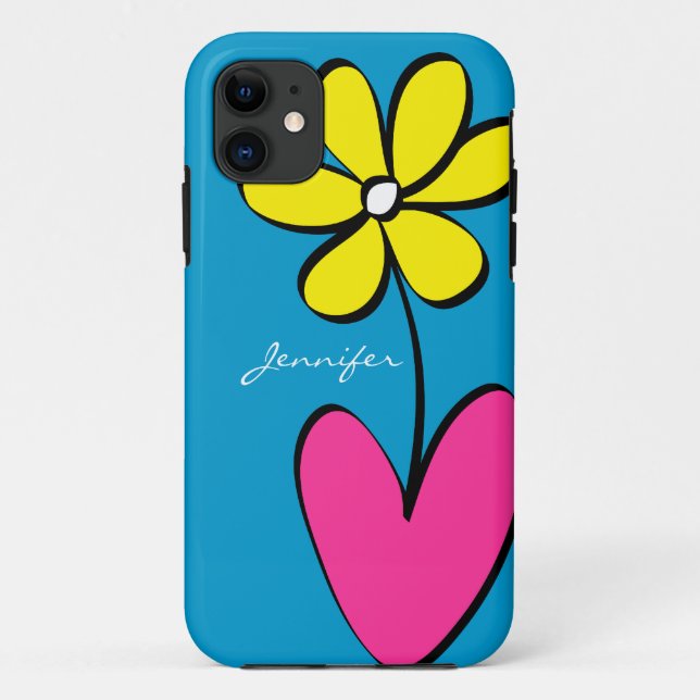 Modern Daisy Personalized iPhone 5/5S Case (Back)