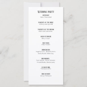 Modern daisy wedding Programs Flat Card