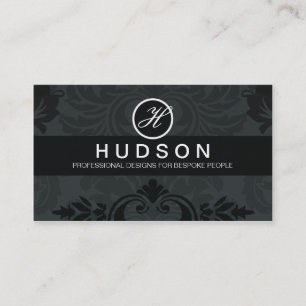 Modern Damask Company Business Card 01 - Stylish