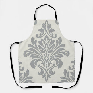 Modern Damask Elegance Apron