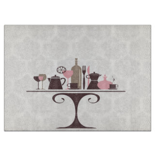 Modern Damask Kitchenware Cutting Board