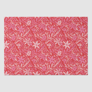Modern Damask Poinsettia Ornament Tissue Paper