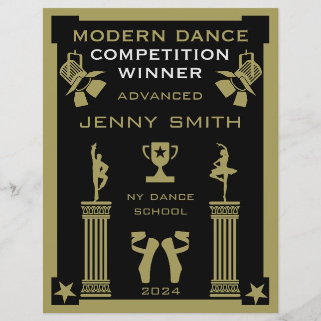 Modern Dance Competition Winner (Front)