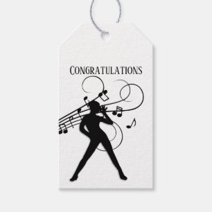 Modern Dance Green Gift Tags