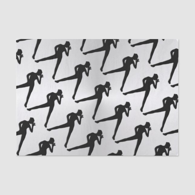 Modern Dance Silver Tissue Paper (Front)
