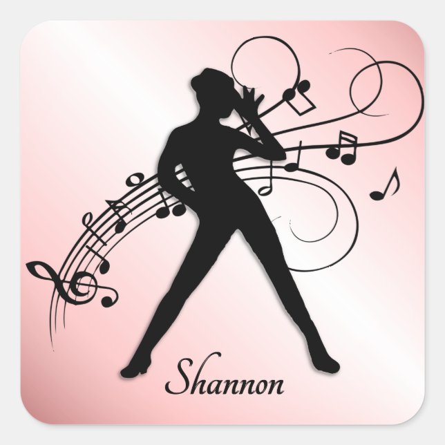 Modern Dance Square Sticker (Front)