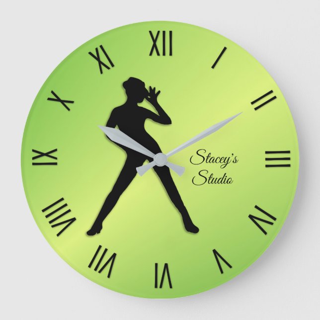Modern Dance Studio Large Clock (Front)