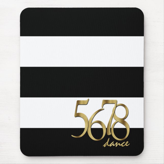 Modern Dance Tempo Count and Stripes Pattern Mouse Pad (Front)