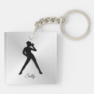Modern Dance with Name Keychain