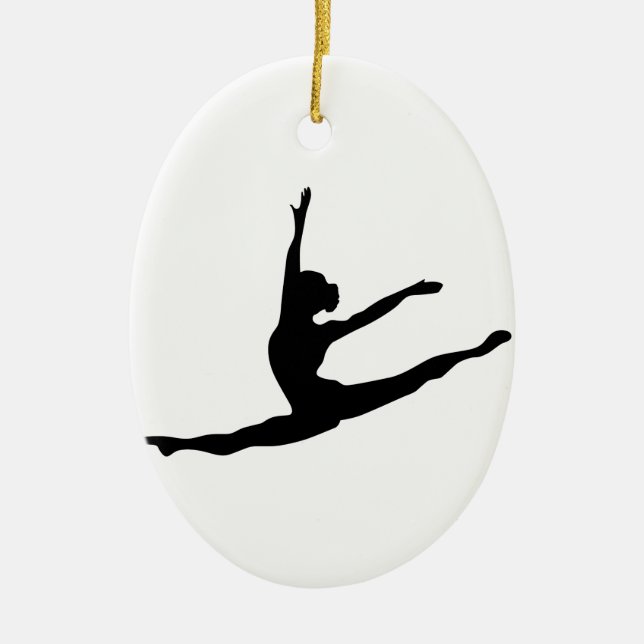 Modern Dancer Ceramic Ornament (Front)