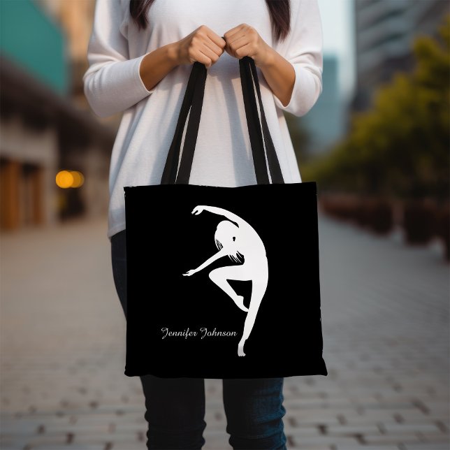 Modern Dancer Silhouette Dance Tote Bag (Creator Uploaded)