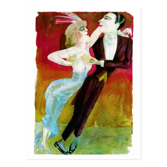 Modern Dancing Couple by Otto Dix Postcard