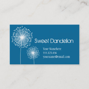 Modern Dandelion Flower CUSTOM COLOR Business Card
