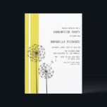 Modern Dandelions Yellow Graduation Party Invitation<br><div class="desc">Let’s celebrate the graduate! Invite guests to your event with this customizable photo graduation invitation. It features dandelion illustrations and minimalist typography. Personalize it by adding your details. This modern graduation invitation is also available in other cardstock and colours.</div>