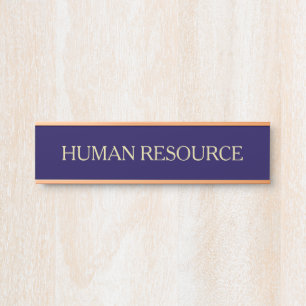 Modern dark blue Faux Gold Office Room Department Door Sign