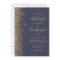 Modern Dark Blue Gold Glitter Wedding