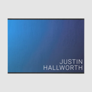 Modern Dark Blue Gradient & Minimal Editable Text Tissue Paper