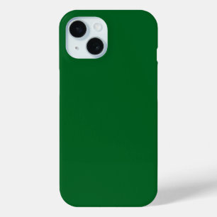 Modern Dark Forest Green Solid Colour iPhone 15 Case
