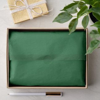 Modern Dark Forest Green Solid Colour Tissue Paper