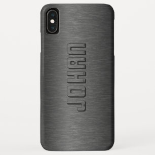 Modern Dark-grey Brushed Aluminum Background iPhone XS Max Case