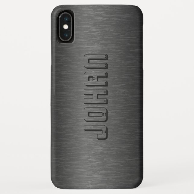 Modern Dark-grey Brushed Aluminum Background Case-Mate iPhone Case (Back)