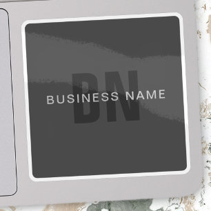 Modern Dark Grey Editable Monogram Design Template